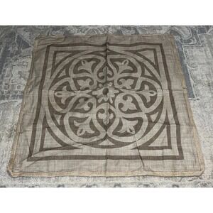 Pair Wild Olive Inspirations 26" x 26" Euro Throw-Pillow Cover Beige